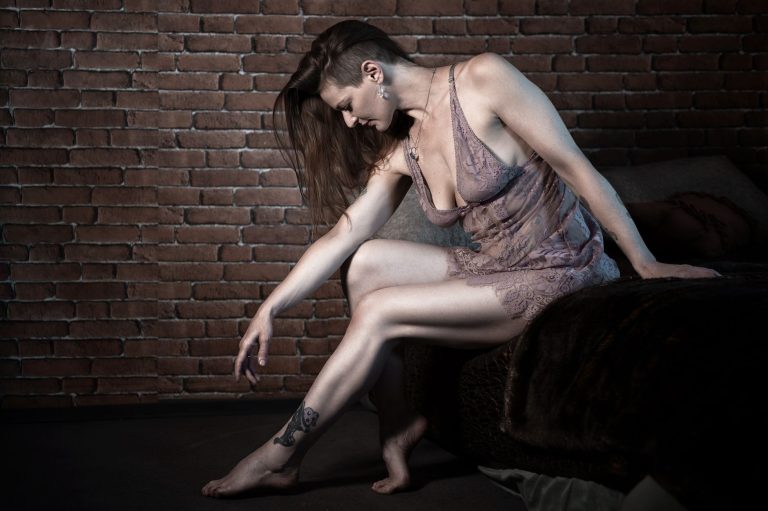 Intimate boudoir setting