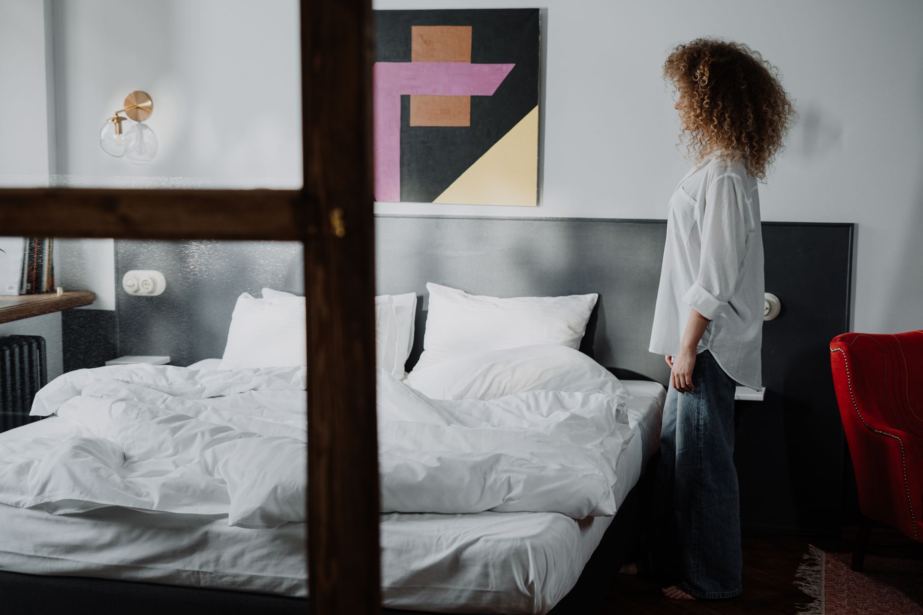 Intimate boudoir setting