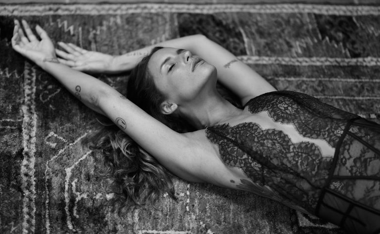 Intimate boudoir setting