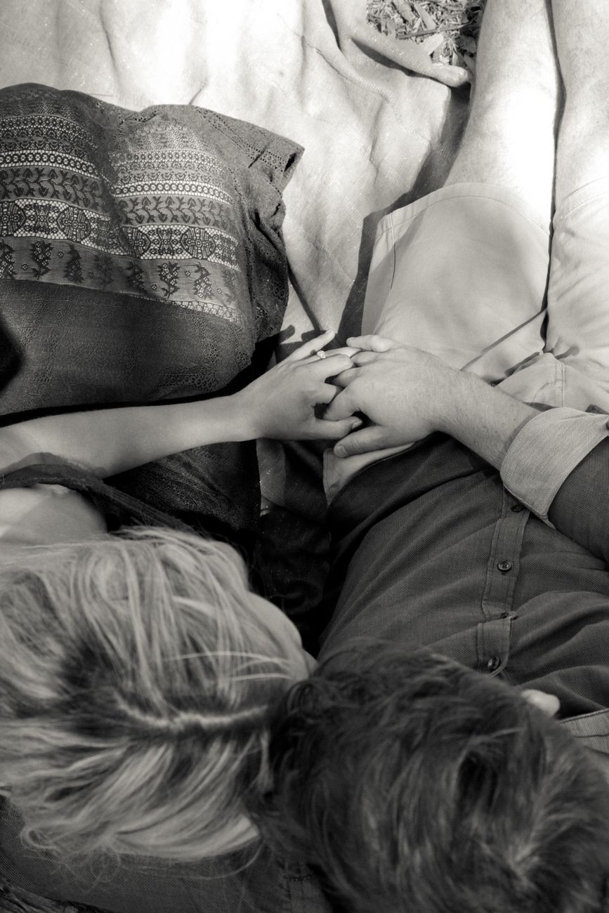 Couple embracing