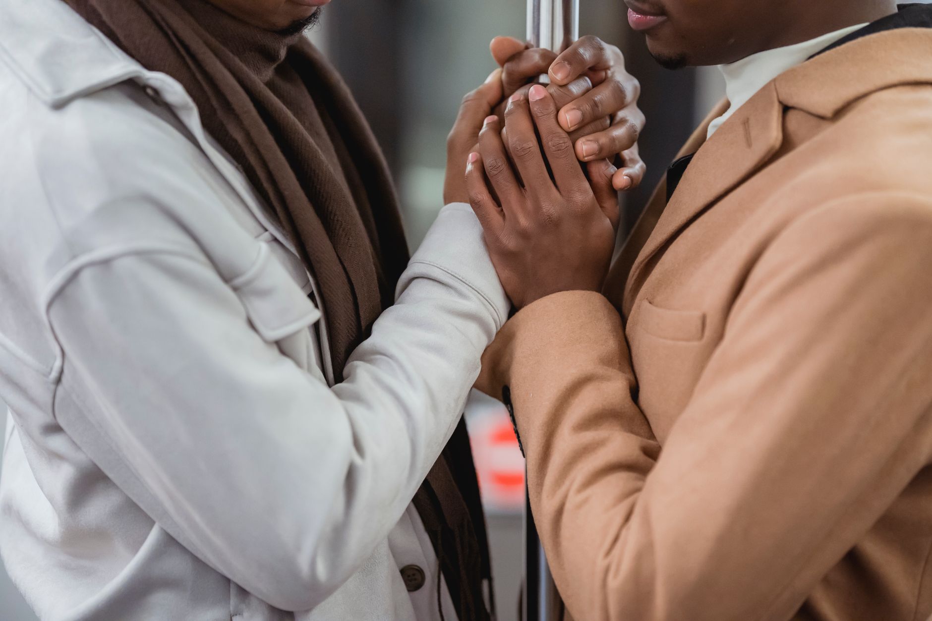 Couple embracing