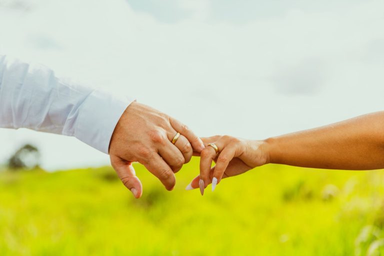 Couple embracing