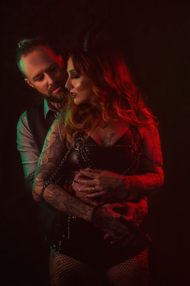 Couple embracing