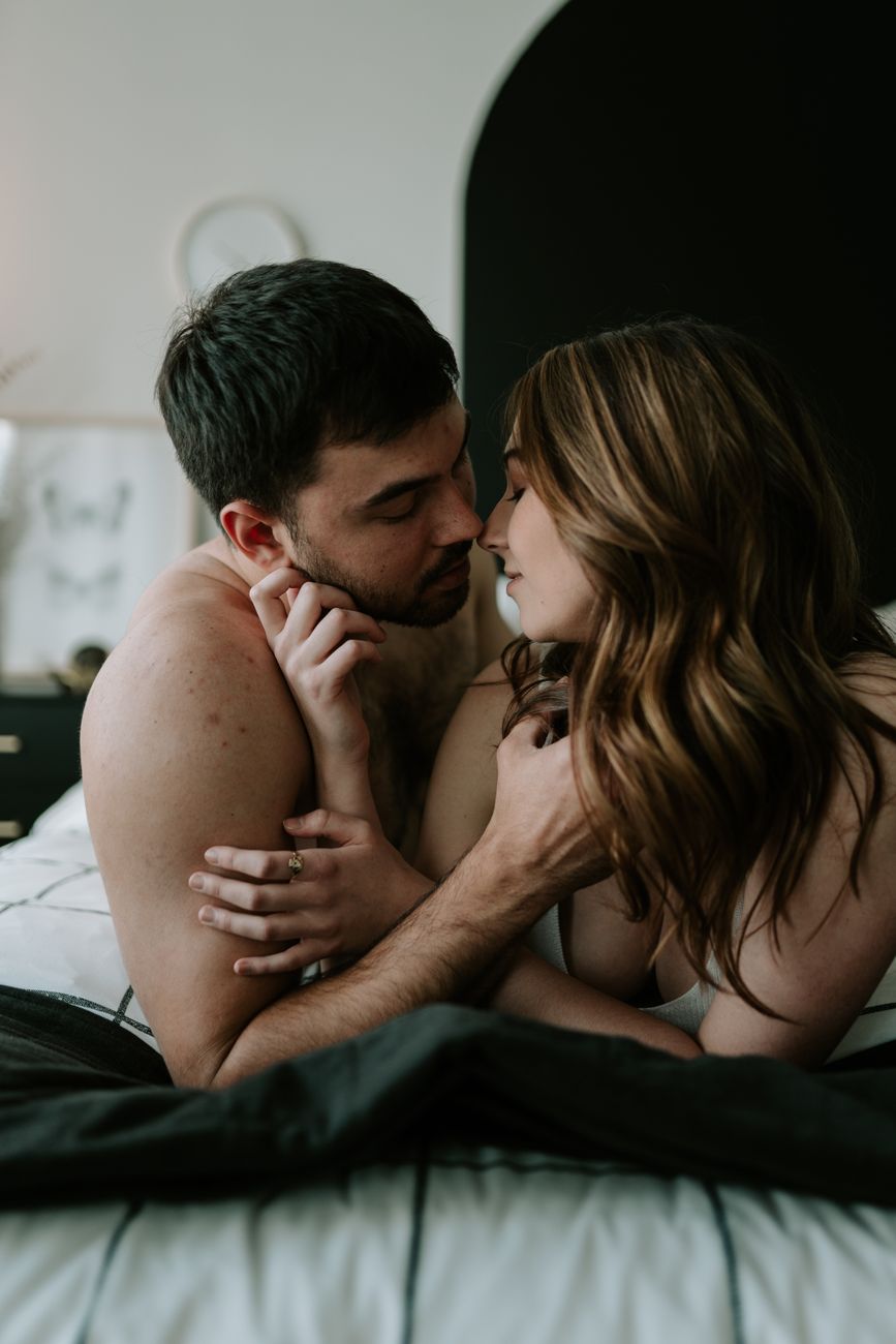 Couple embracing