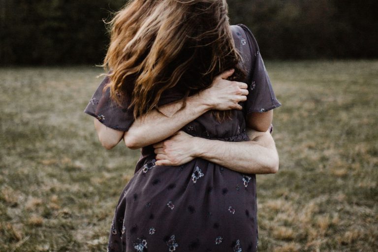 Couple embracing
